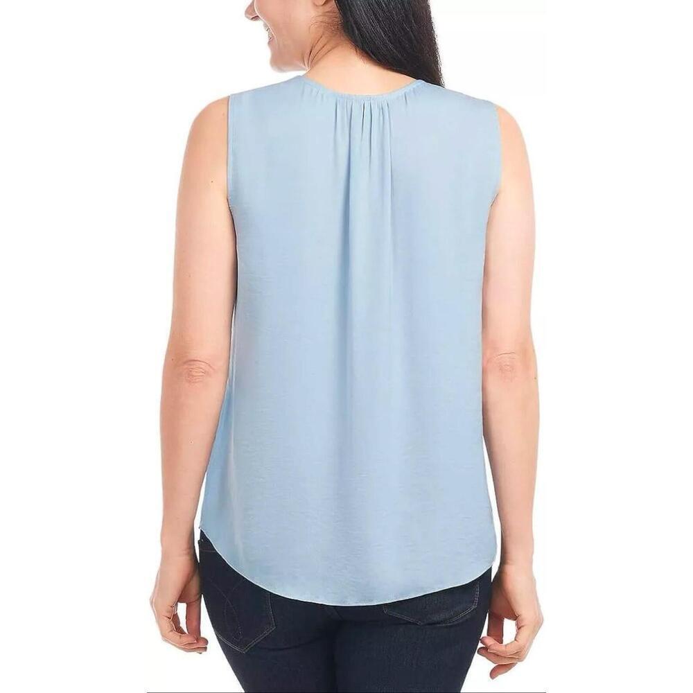 Hilary Radley Ladies' Sleeveless Blouse, Vintage Blue, XS. AL - Picture 2 of 2